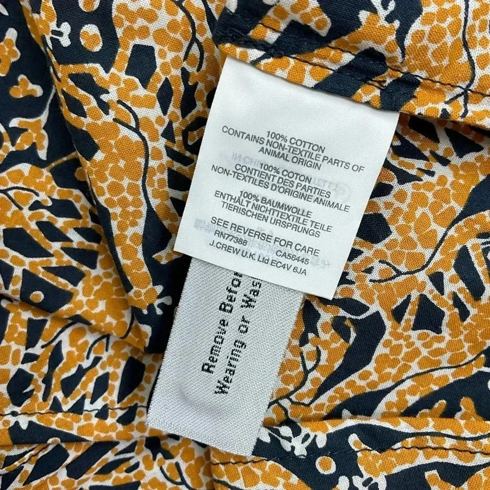 J. Crew Giraffe Print 3/4 Bell Sleeve Top Size 00